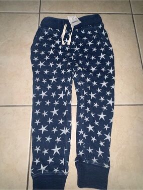 Crewcuts Navy and White Star Print sweatpants
